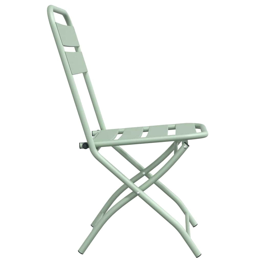 Tuin Opvouwbare Stoel 2 pcs Licht muntgroen 42 x 52 x 82 cm