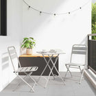Garden Foldable Chair 2 pcs Beige 42 x 52 x 82 cm