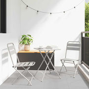Tuinstoel opvouwbaar 2 stuks beige 42x52x82 cm