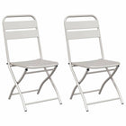 Tuinstoel opvouwbaar beige 42x52x82 cm set van 2