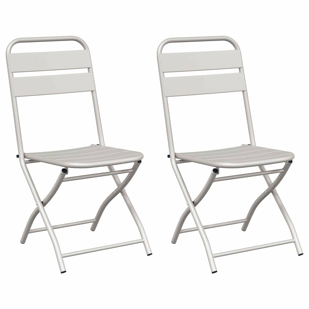 Tuin Opvouwbare Stoel 2 pcs Beige 42 x 52 x 82 cm