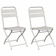 Tuinstoel opvouwbaar beige 42x52x82 cm set van 2