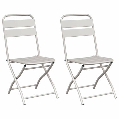 Tuin Opvouwbare Stoel 2 pcs Beige 42 x 52 x 82 cm