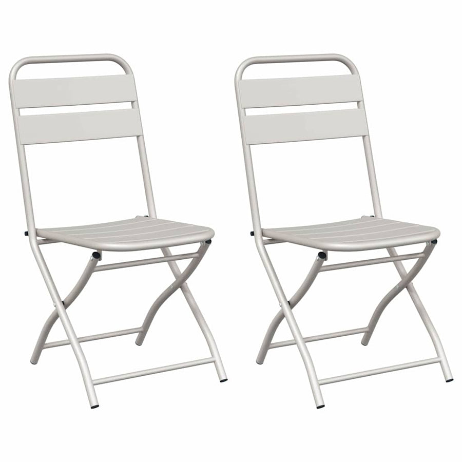 Tuin Opvouwbare Stoel 2 pcs Beige 42 x 52 x 82 cm