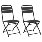 Tuinstoel opvouwbaar antraciet 42x52x82 cm set van 2