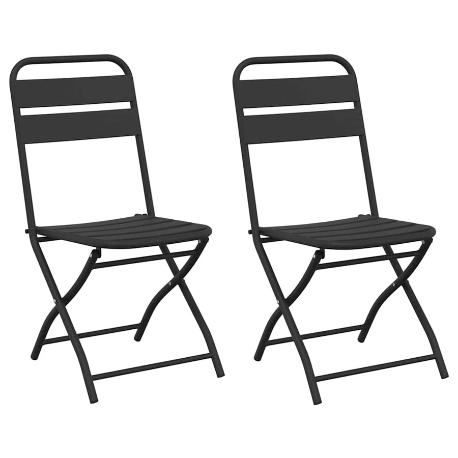 Tuin Opvouwbare Stoel 2 pcs Antraciet 42 x 52 x 82 cm
