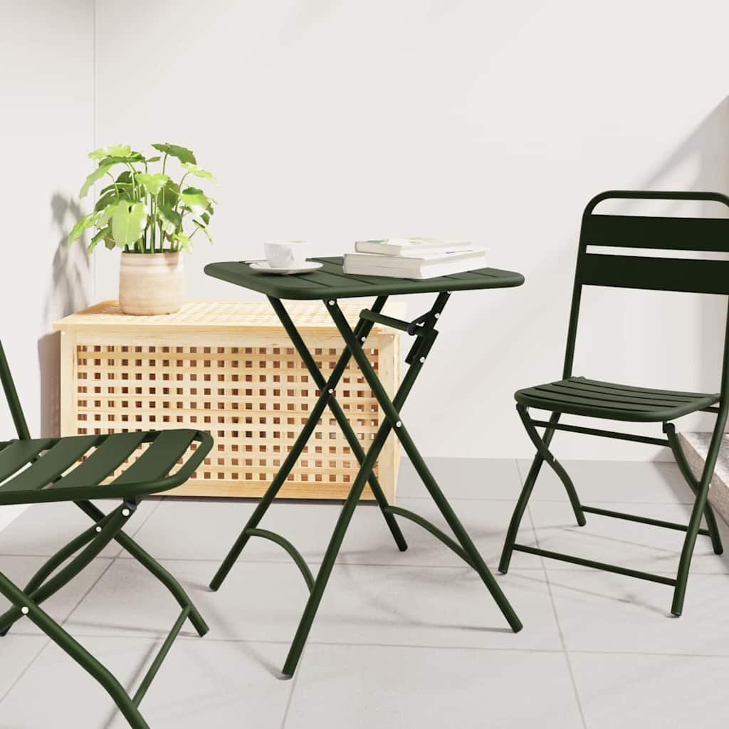Bistrotafel Donkergroen 55 x 55 x 72,5 cm Poedercoating staal