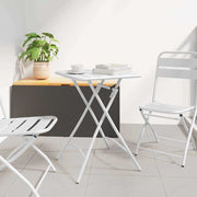 Bistrotafel 55x55x72.5 cm wit staal
