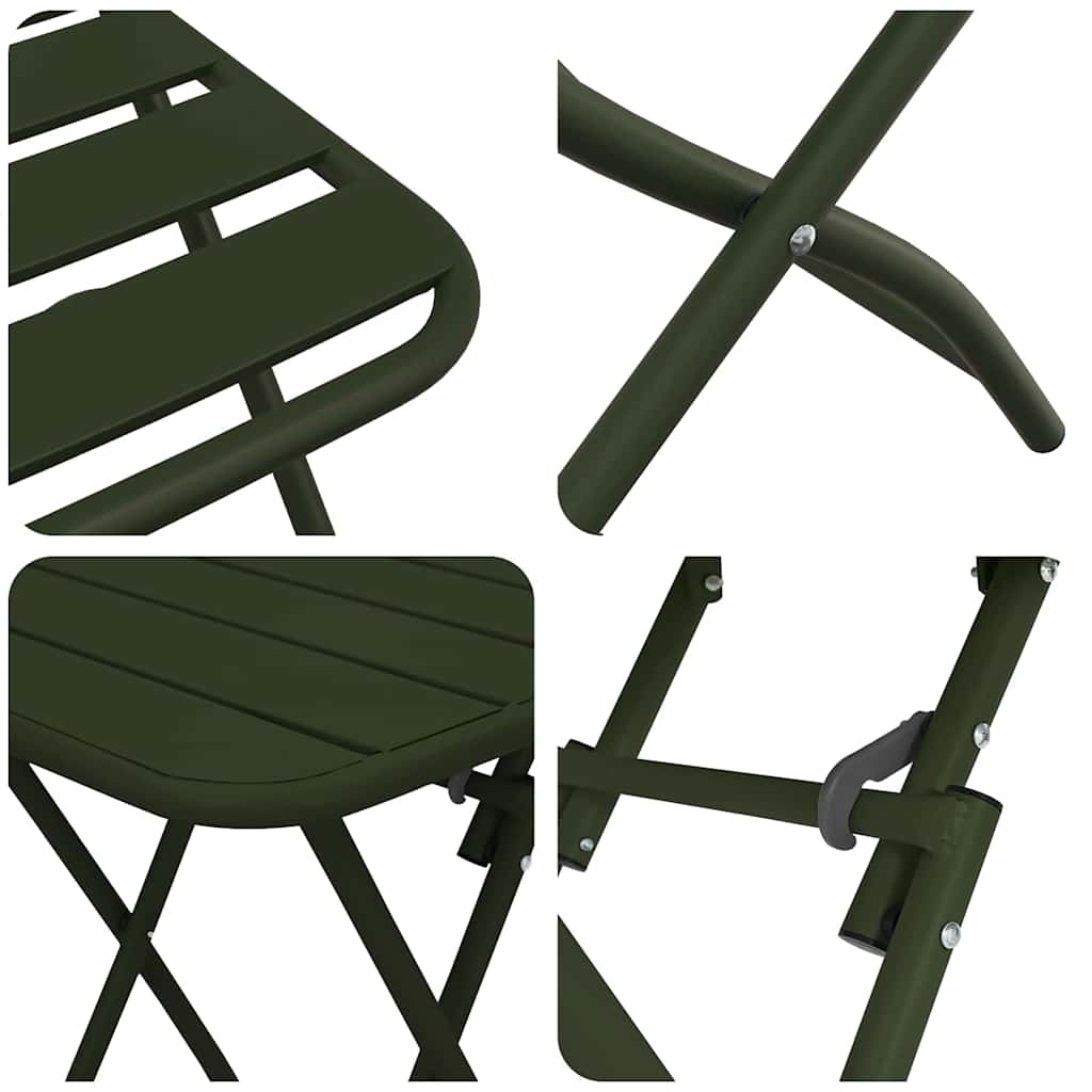 Bistroset 3 pcs Groen Staal