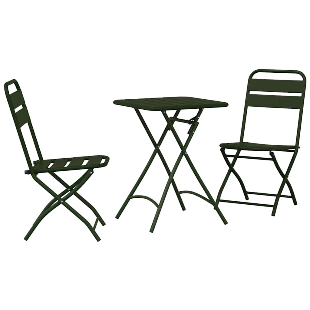 Bistroset 3 pcs Groen Staal