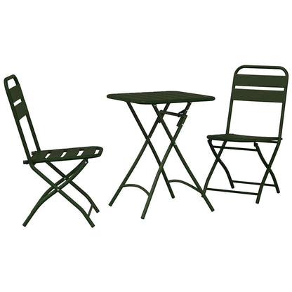 Bistroset 3 pcs Groen Staal