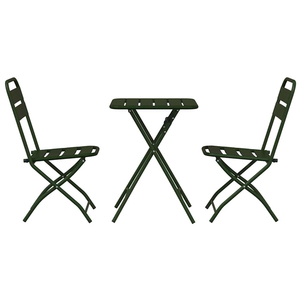 Bistroset 3 pcs Groen Staal