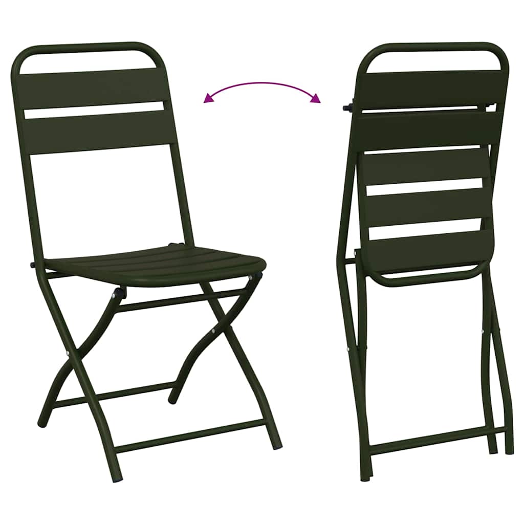 Bistroset 3 pcs Groen Staal