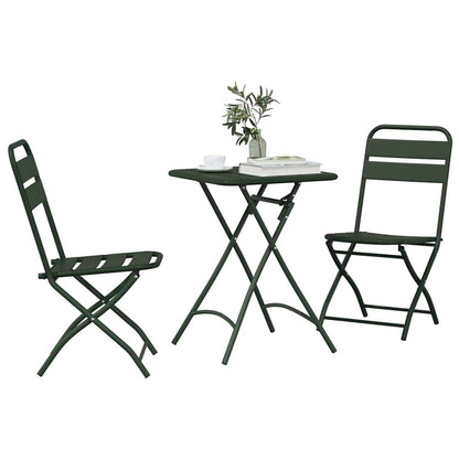 Bistroset 3 pcs Groen Staal