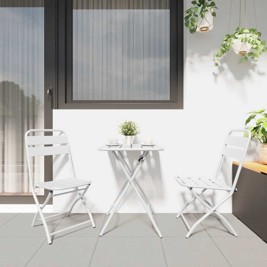 Bistroset 3 pcs Wit Staal