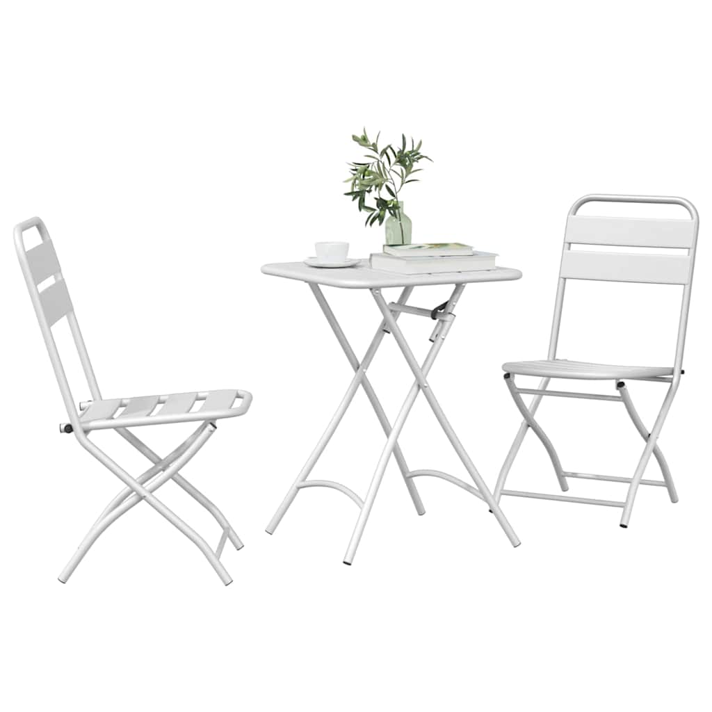 Bistroset 3 pcs Wit Staal