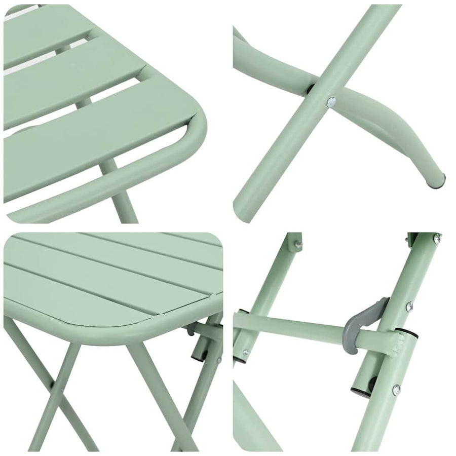 Bistroset 3 pcs Groen Staal