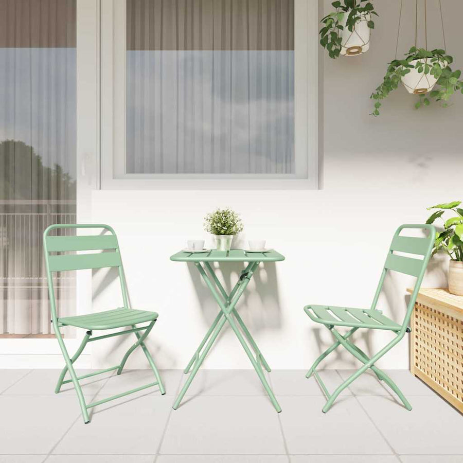 Bistroset 3 pcs Groen Staal