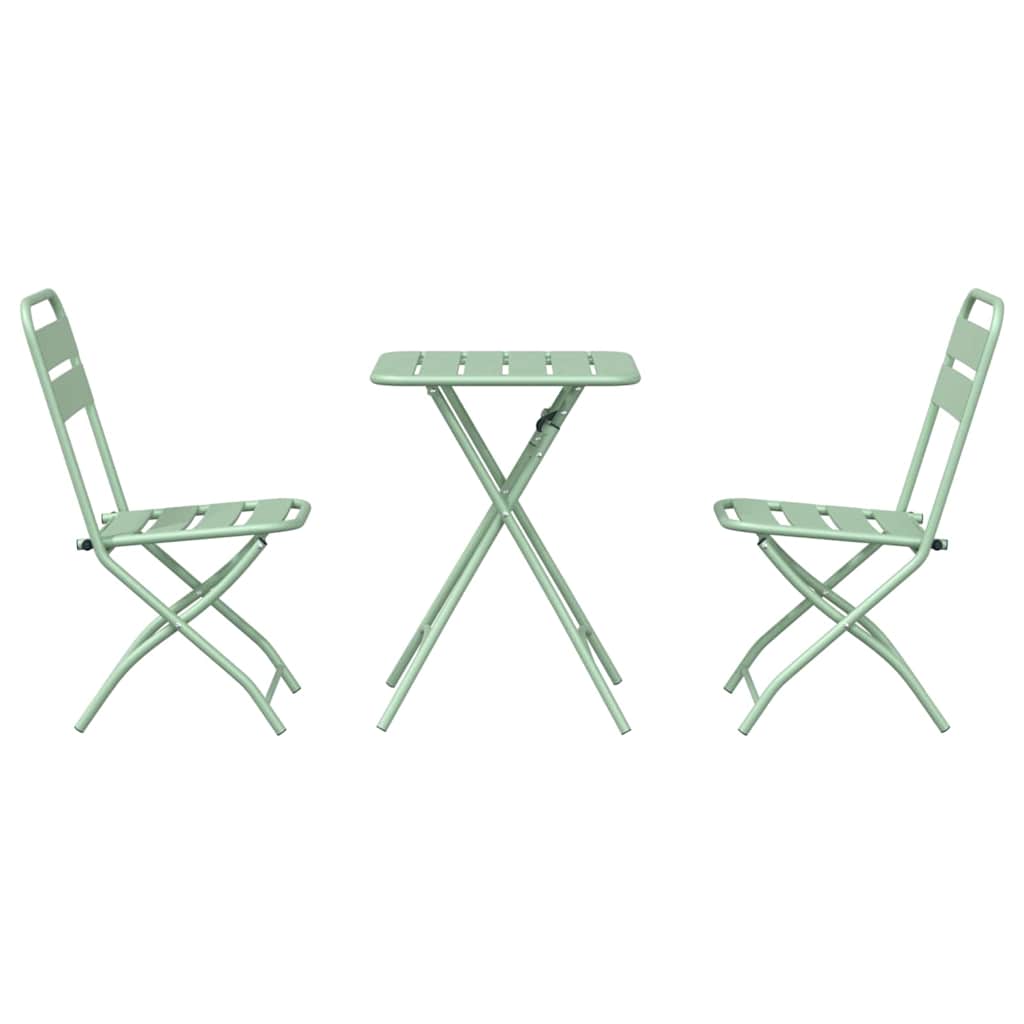 Bistroset 3 pcs Groen Staal