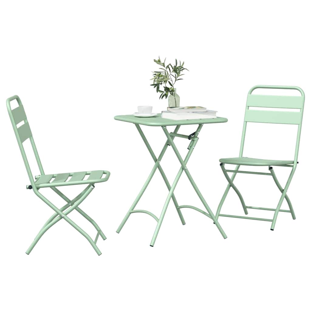 Bistroset 3 pcs Groen Staal
