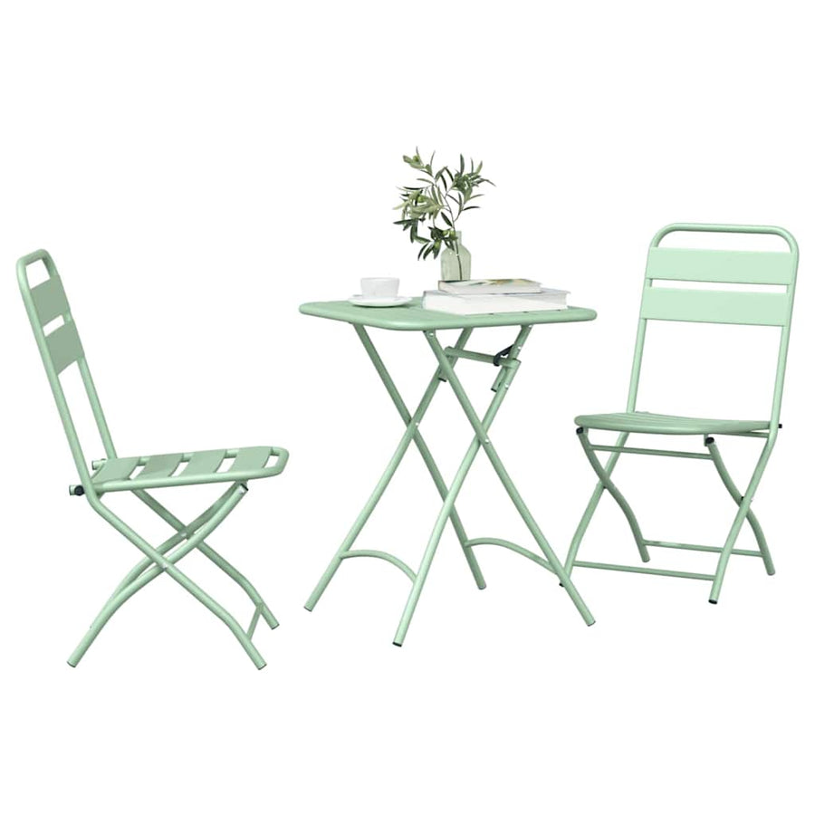 Bistroset 3 pcs Groen Staal