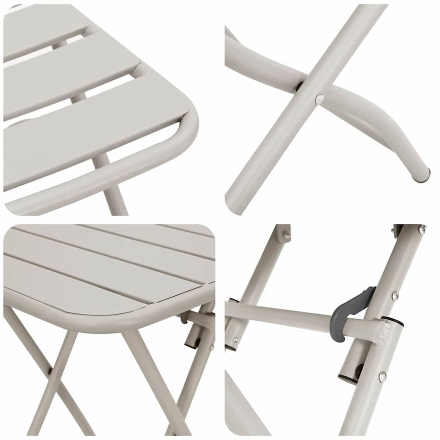 Bistroset 3 pcs Beige Staal