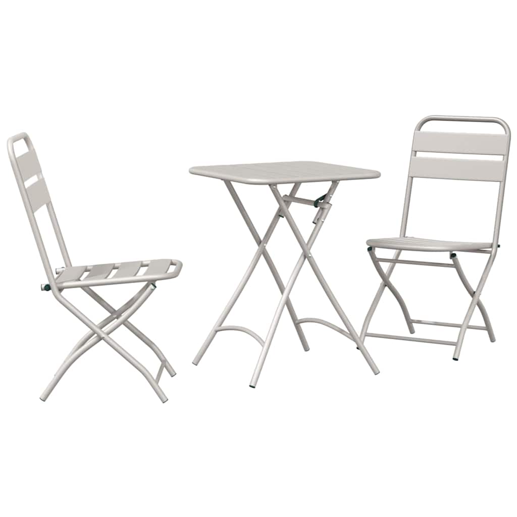 Bistroset 3 pcs Beige Staal