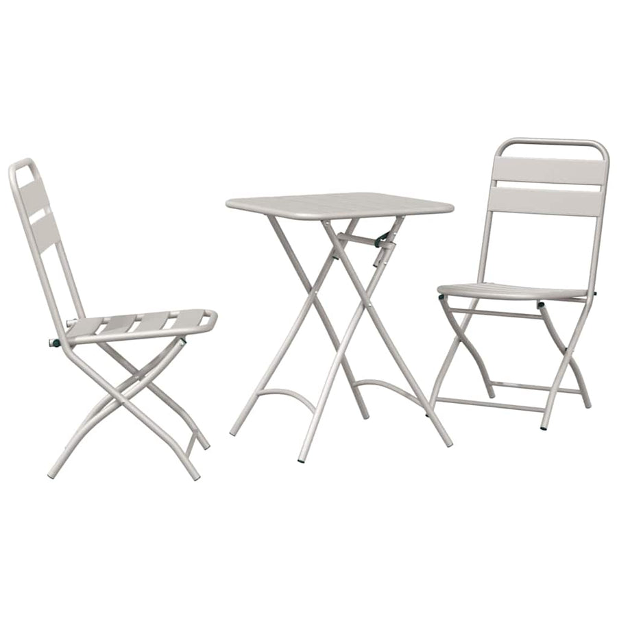 Bistroset 3 pcs Beige Staal
