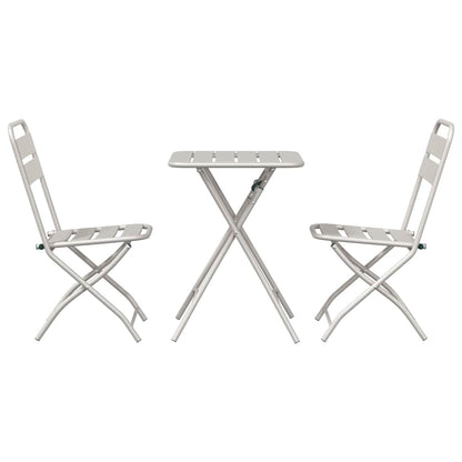 Bistroset 3 pcs Beige Staal