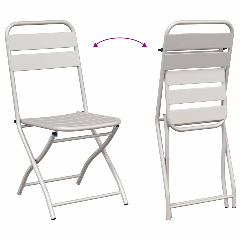 Bistroset 3 pcs Beige Staal
