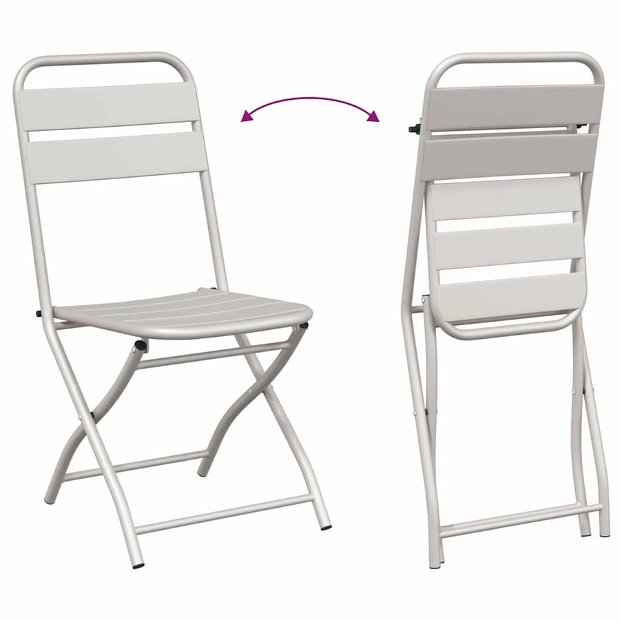 Bistroset 3 pcs Beige Staal