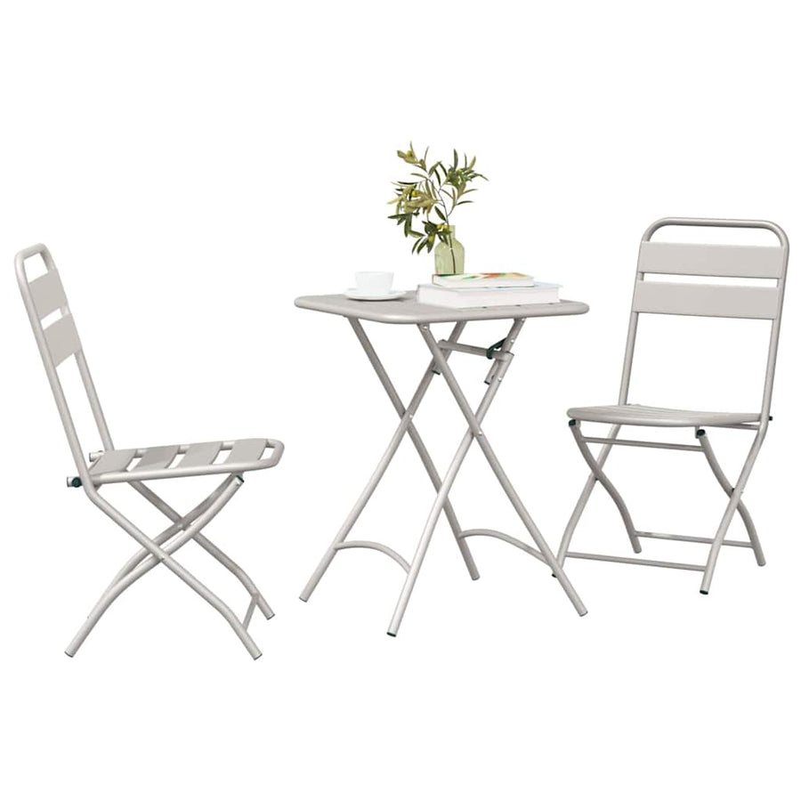 Bistroset 3 pcs Beige Staal