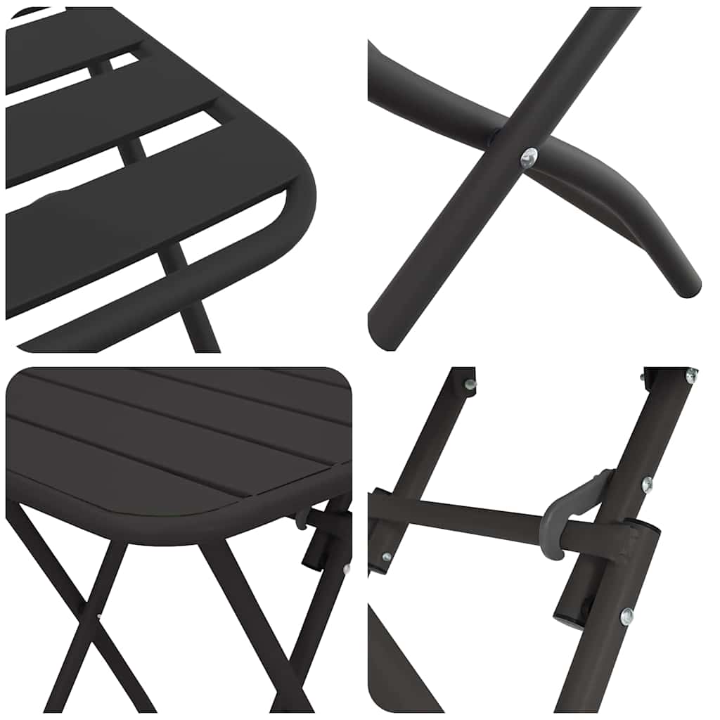 Bistroset 3 pcs Antraciet Staal