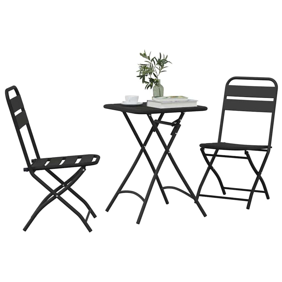 Bistroset 3 pcs Antraciet Staal