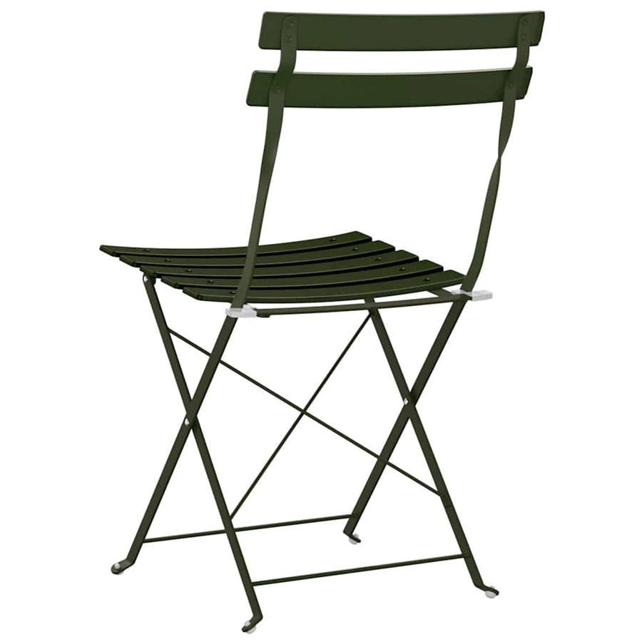 Tuin Opvouwbare Stoel 2 pcs Groen 42 x 46 x 82cm Metaal