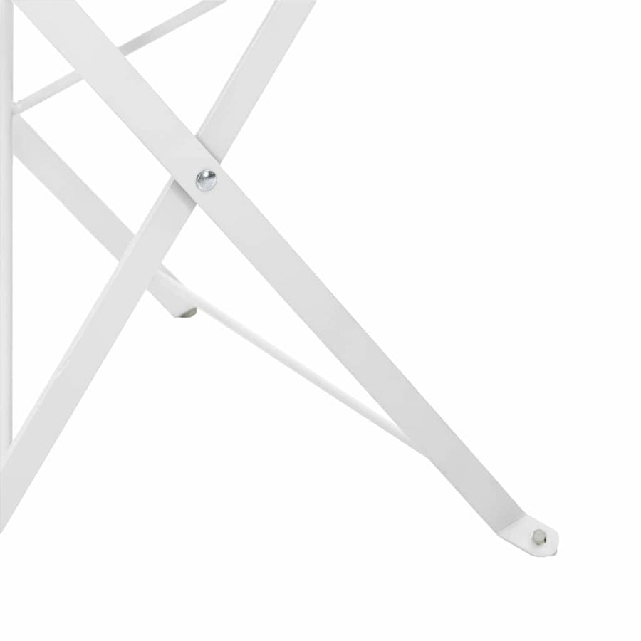Tuin Opvouwbare Stoel 2 pcs Wit 42 x 46 x 82cm Metaal