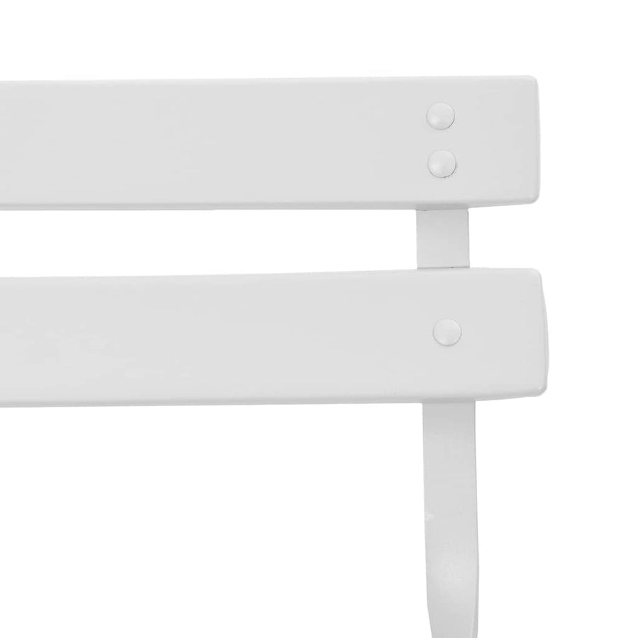 Tuin Opvouwbare Stoel 2 pcs Wit 42 x 46 x 82cm Metaal