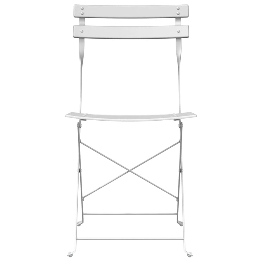 Tuin Opvouwbare Stoel 2 pcs Wit 42 x 46 x 82cm Metaal