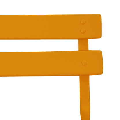 Tuin Opvouwbare Stoel 2 pcs Mosterdgeel 42 x 46 x 82cm Metaal