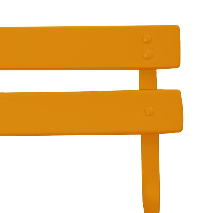 Tuin Opvouwbare Stoel 2 pcs Mosterdgeel 42 x 46 x 82cm Metaal