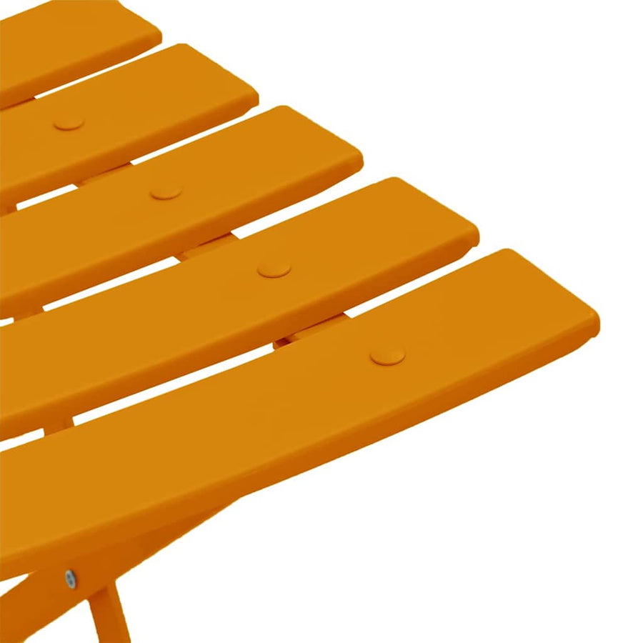 Tuin Opvouwbare Stoel 2 pcs Mosterdgeel 42 x 46 x 82cm Metaal