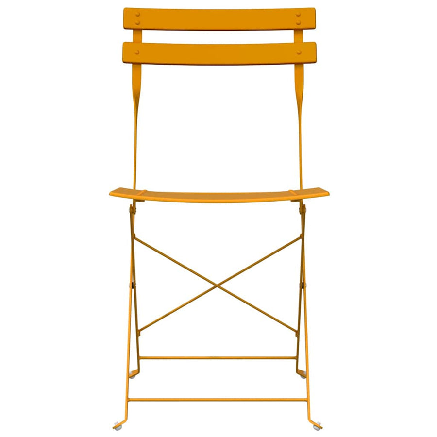 Tuin Opvouwbare Stoel 2 pcs Mosterdgeel 42 x 46 x 82cm Metaal