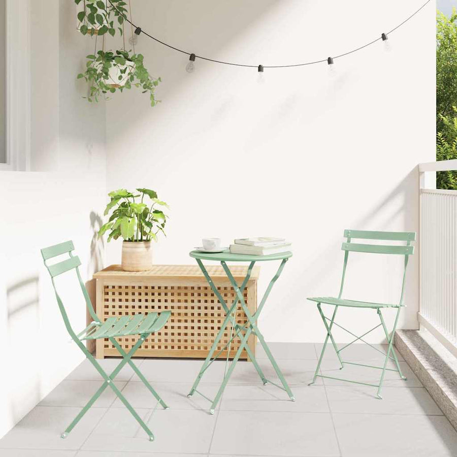 Tuin Opvouwbare Stoel 2 pcs Licht muntgroen 42 x 46 x 82cm