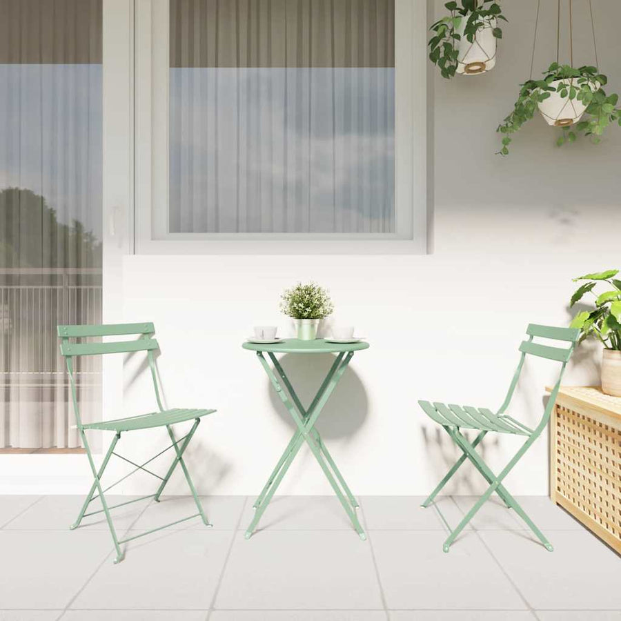Tuin Opvouwbare Stoel 2 pcs Licht muntgroen 42 x 46 x 82cm