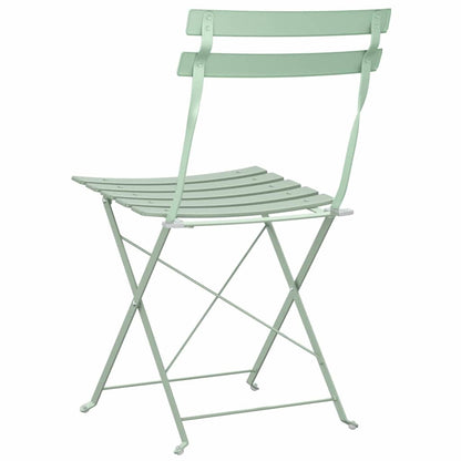 Tuin Opvouwbare Stoel 2 pcs Licht muntgroen 42 x 46 x 82cm