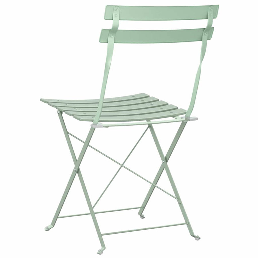 Tuin Opvouwbare Stoel 2 pcs Licht muntgroen 42 x 46 x 82cm