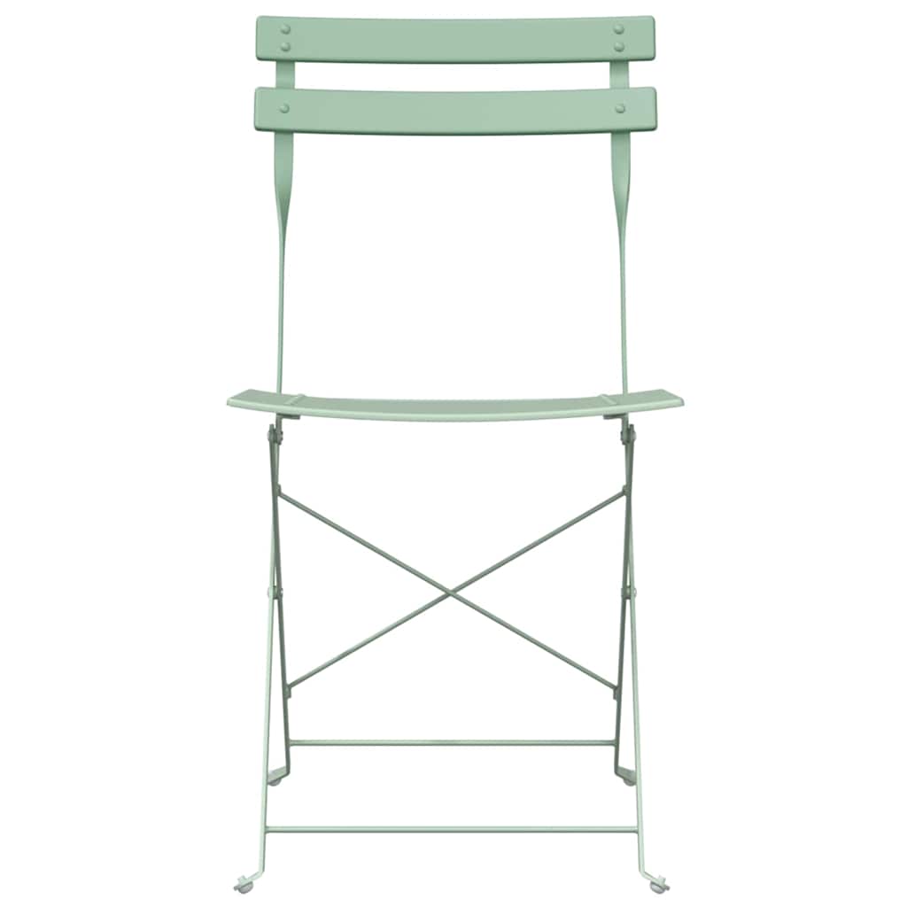 Tuin Opvouwbare Stoel 2 pcs Licht muntgroen 42 x 46 x 82cm