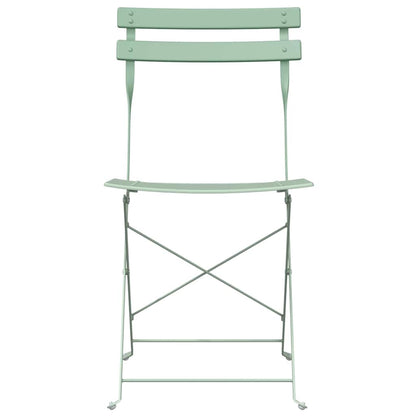 Tuin Opvouwbare Stoel 2 pcs Licht muntgroen 42 x 46 x 82cm