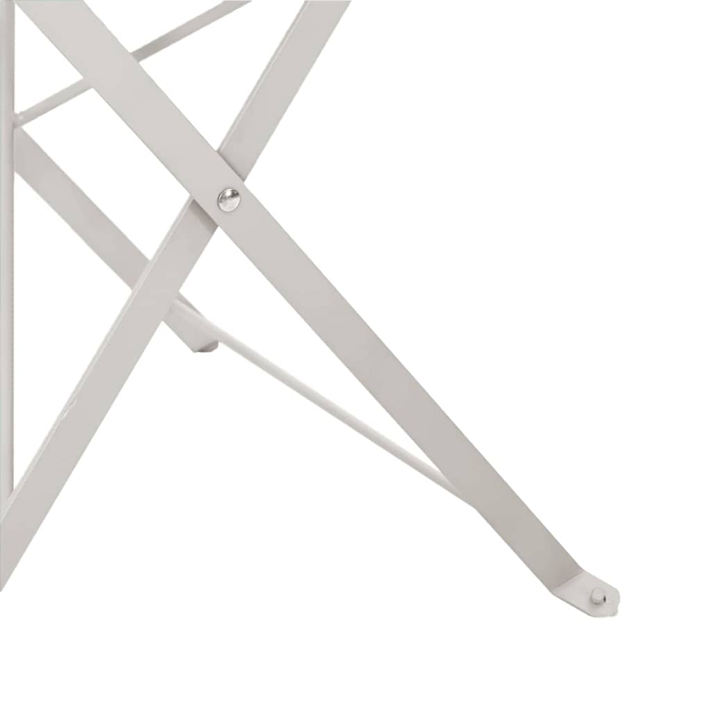 Tuin Opvouwbare Stoel 2 pcs Beige 42 x 46 x 82cm Metaal