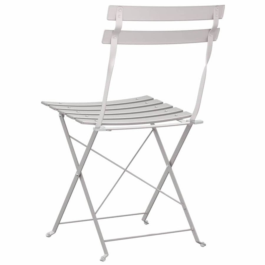 Tuin Opvouwbare Stoel 2 pcs Beige 42 x 46 x 82cm Metaal